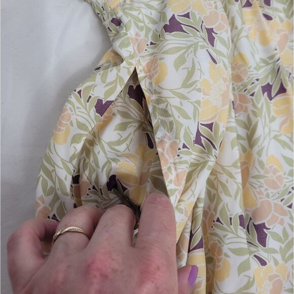 VINTAGE 90s skirt pastel floral cottagecore midi M‎ - Picture 3 of 6